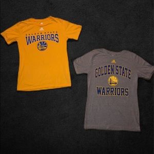 Two Golden State Warriors t-shirts